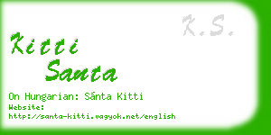 kitti santa business card